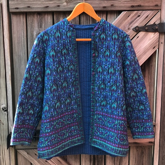 Ladies LA CERA Coat Quilted Bright Royal Colors  S - Picture 2 of 8